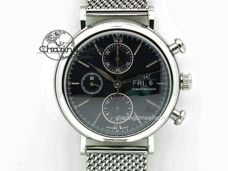 MIROTIME 0218 EasyCare Pilot Chrono IW388001 Real Ceramic ZF 1:1 Best Edition On Black Nylon Strap A 7279